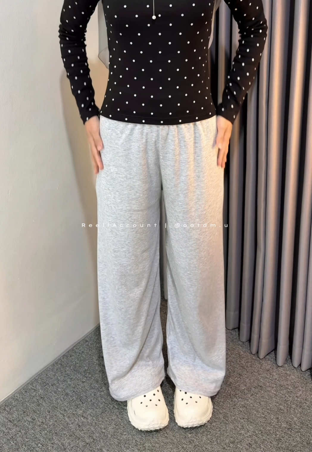 Outfit simple kekinian polkadot mix kulot 🖤 #outfitideas #ootdinspo #trendoutfits 