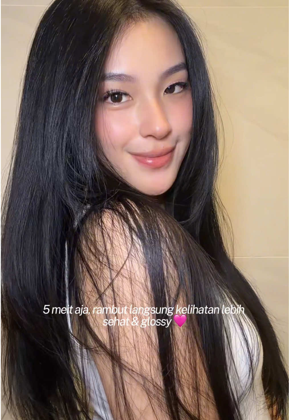 look how shiny my is ✨ #hairmaskmk3 