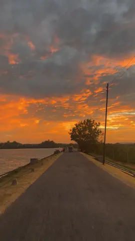මේ view එක නමි skip කරන්න බැරි එකක් 🌅❤️ #sunset #evening #lakeview #sunsetlover#dambulla 