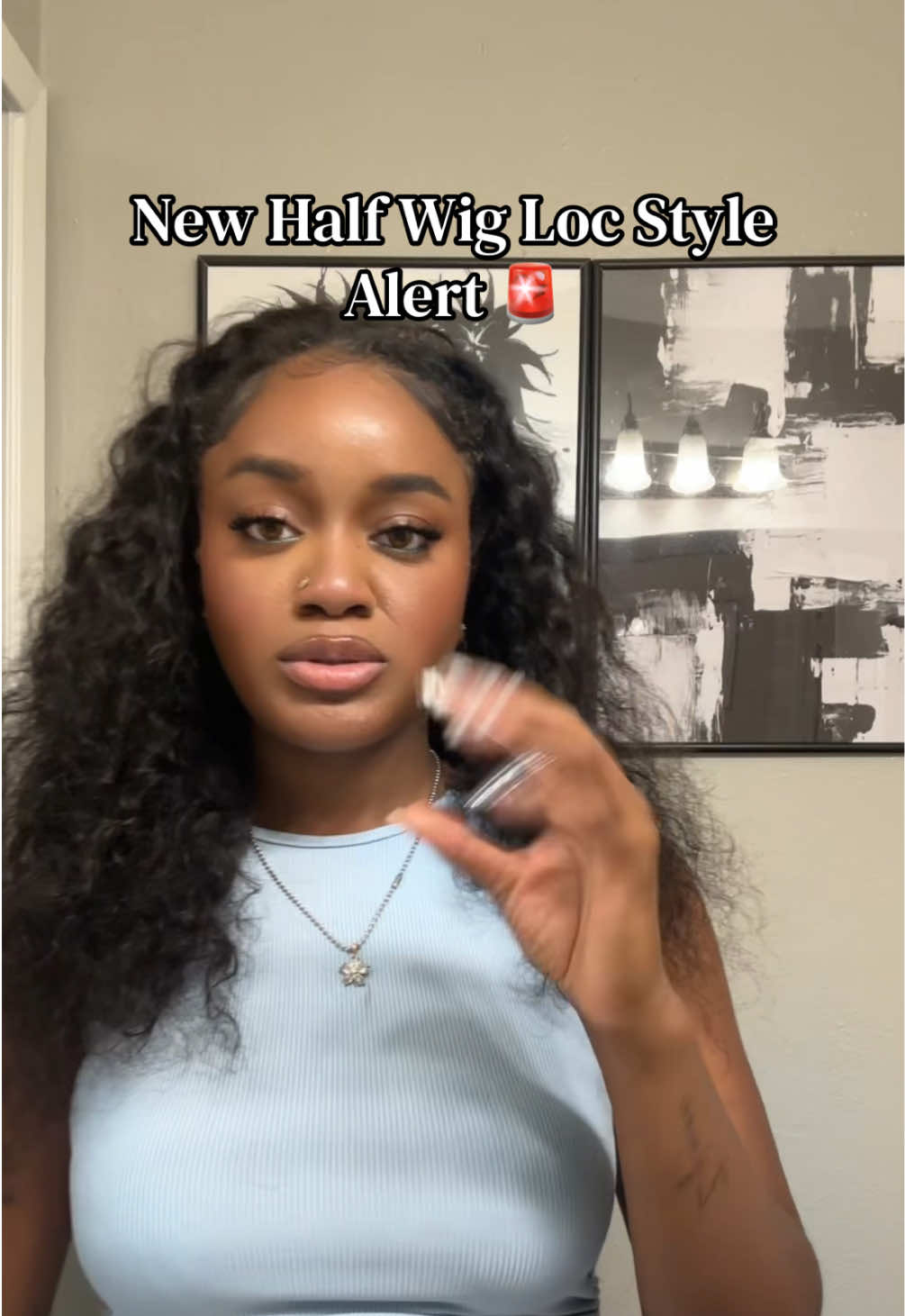 @CurlyMe Hair this style was so easy and no retwist needed thank ya 😂🤭#womenlocstyles #locstyles #blackgirlswithlocs #halfwig #curlymehair 