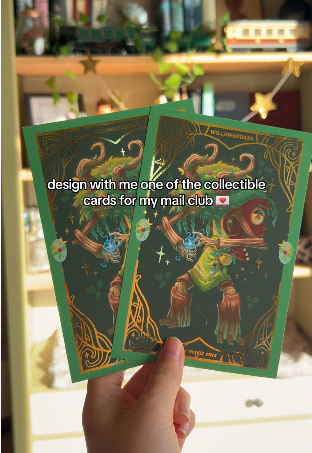 Designing collectible cards for my mail club is one of my favorite things 💫 this month we are having 3 collectible cards! So stay tuned to see the process of them all 💙💌 💌 Sign ups open until July 27th (included) 🦋 don't forget there's also a version in Spanish 🌷 Find me in Patreon by The Fable Files Mail Club or click the link in my bio! #snailmail #mailclub #fantasy #printclub #fyp