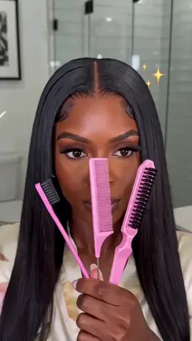 Hair Styling Comb Set, Edge Brush and Rat Tail Comb, Professional Hairdressing Tools for Women and Girls, Parting, Smoothing, Baby Hair Control #detanglingbrush #stylingbrush #hairtoolmusthave #youngstylist #travelhairtools #hairroutineforcurls #unbrushdetanglinghairbrush #hotcombhairtool #ridehairbrush #hairstylistmusthaves