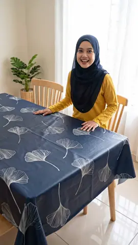 Alas meja PVC kalis air #alasmejamakan #tablecloth 