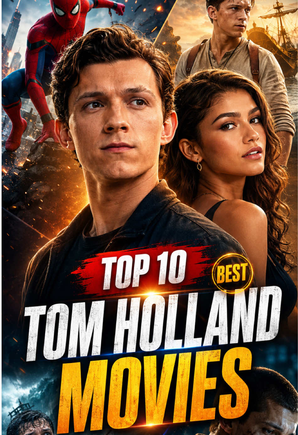 Top 10 Tom Holland Movies Ranked 🔥🕷️ | Best Movies of Spider-Man Star #TomHolland #SpiderMan #MarvelMovies #MovieRanking #MovieRecommendations