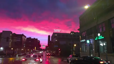 🖤🦋🖤 #mn #downtown #sunset #pinkskies #skywatching 