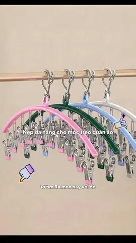 Móc treo quần áo đa năng với 10 kẹp, thiết kế chống trượt, màu ngẫu nhiên, lý tưởng cho đồ lót và tất, móc treo quần áo trẻ em #thaoanhkids #hongnhungclothing #mayaccessories #phuonganhkids #khanhlinhkids