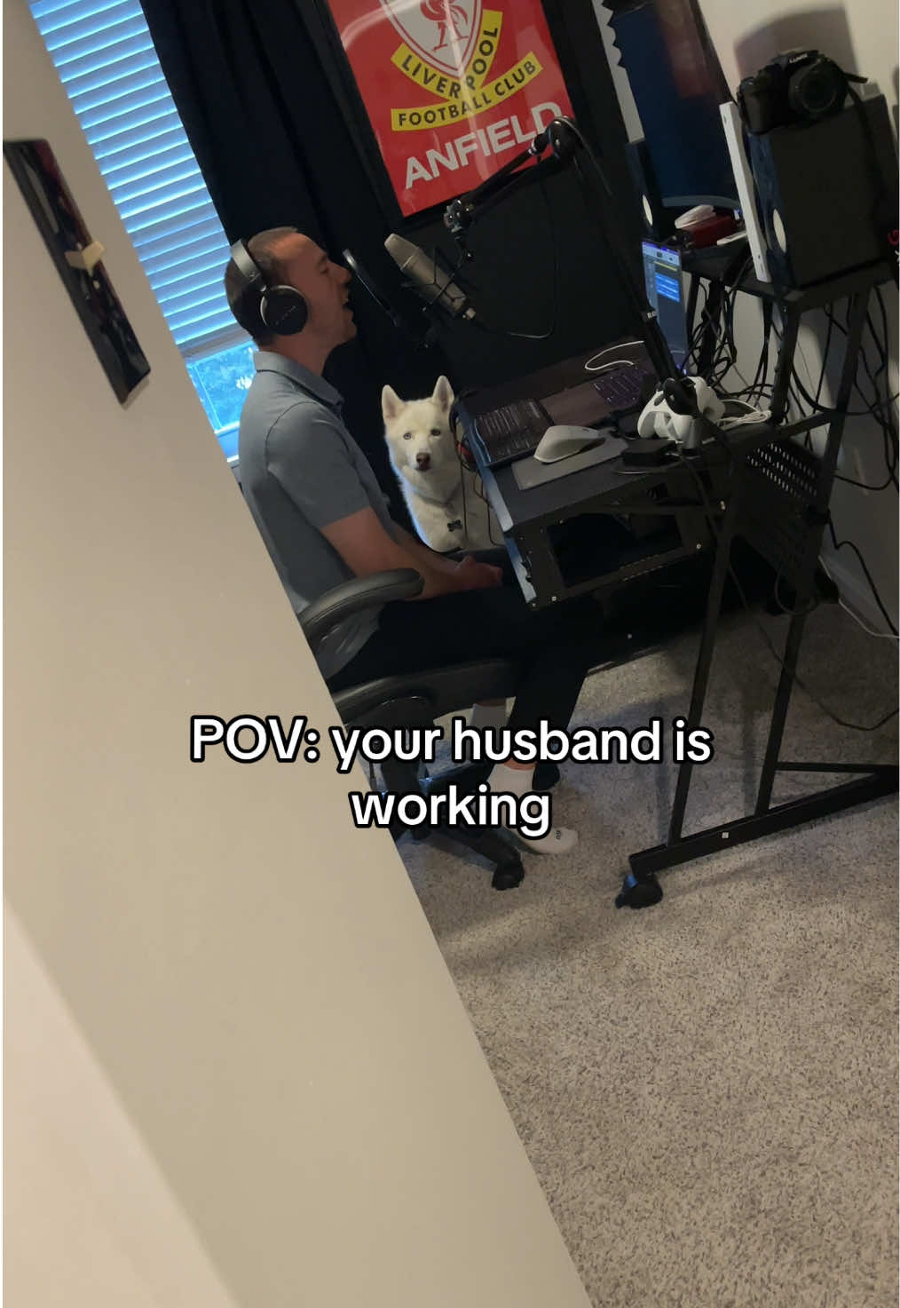 He’s chasing his dream so I have to let him do his thing 😅#husbandwife #couples #funny #fyp 
