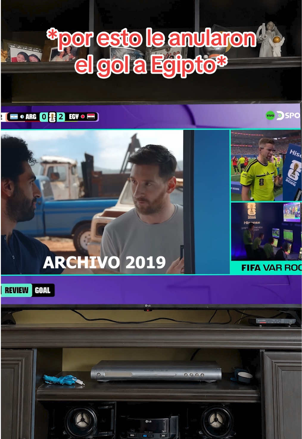 Reglas son reglas #messi #salah #argentinavsegypt #mundial2026 #var 