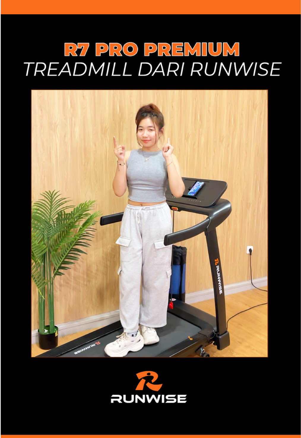 RUNWISE Treadmill R7PRO - Alat Olahraga Rumahan Dengan Sistem Peredam Pintar & Motor Brushless 10X, 4 Level Incline, Walking Pad Treadmill ##treadmill##Fitness##workout##fyp##diskon