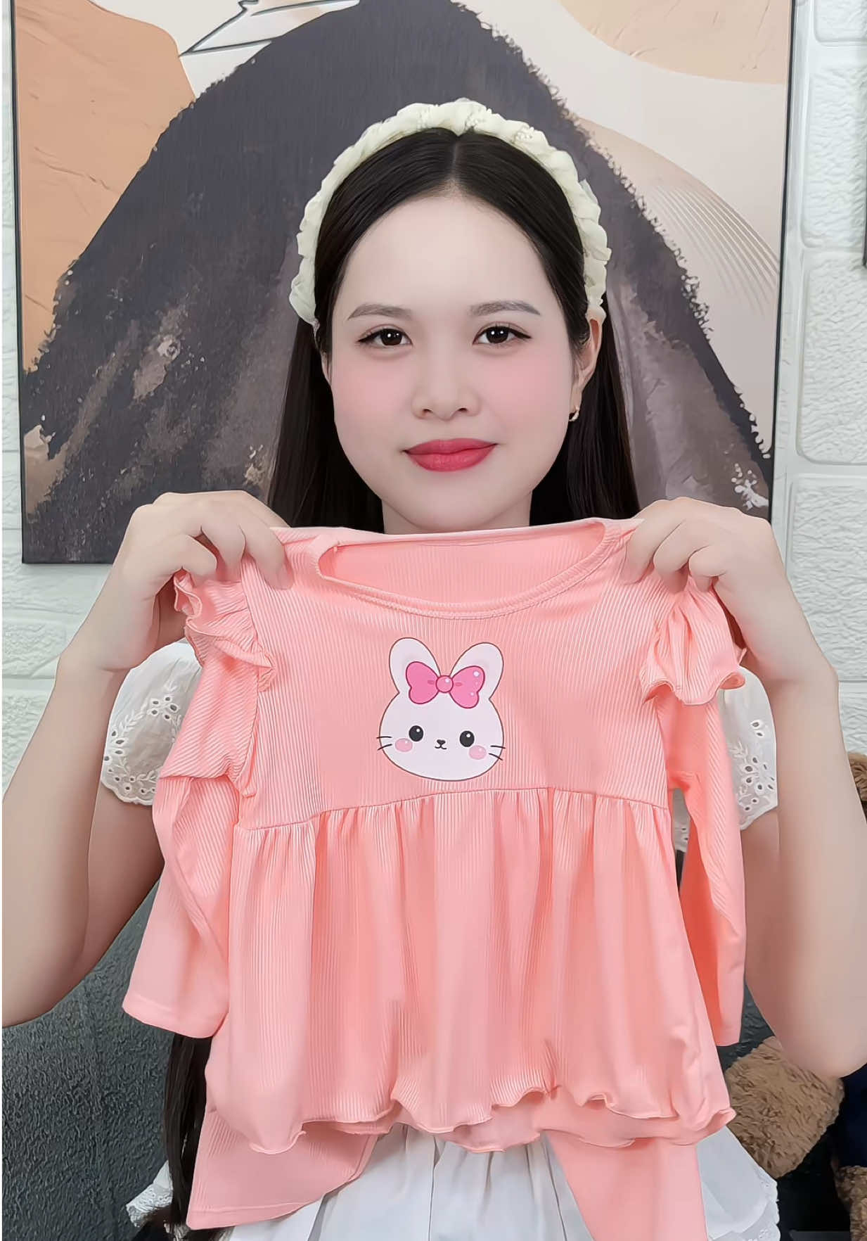Bộ dài babydoll cánh tiên in hình thỏ đáng yêu cho bé #phamdiutb #thoitrangtreem #dobochobe 