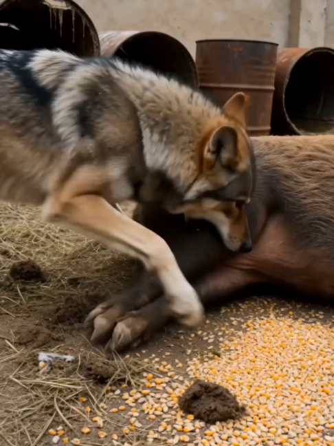 Boss Wolf was subjected to violent debt collection by Camel Xiangzi#AnimalWorld #wildlife #fypviral #animals #asmr #fyp #family #funny #viral