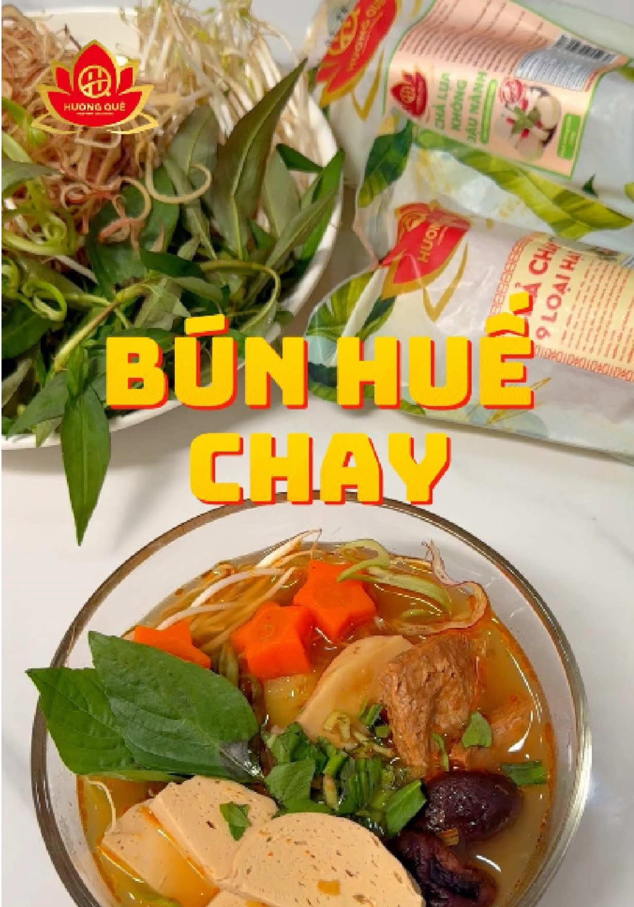 Bún Huế chay, nấu dễ mà chuẩn vị lắm nha #anchaykhongkho #huongque #anchay #monchay 