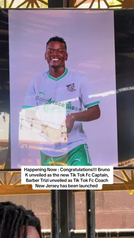 Happening Now : Congratulations!!! Bruno K unveiled as the new Tik Tok Fc Captain, Barber Trizi unveiled as Tik Tok Fc Coach New Jersey has been launched #bonnyfacemessiah #trending 