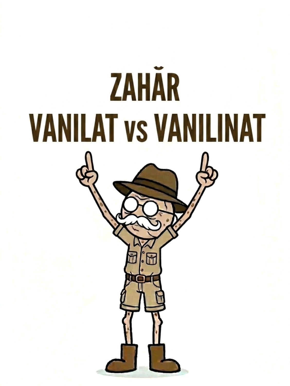 Zahăr vanilat vs vanilinat 🍰 nu știam nici eu Vanilat — natural, maro, scump. Vanilinat — sintetic, alb, ieftin. Tu pe care îl foloseai? 👴🏻 #neacaisa #gastronomie #stiaica 