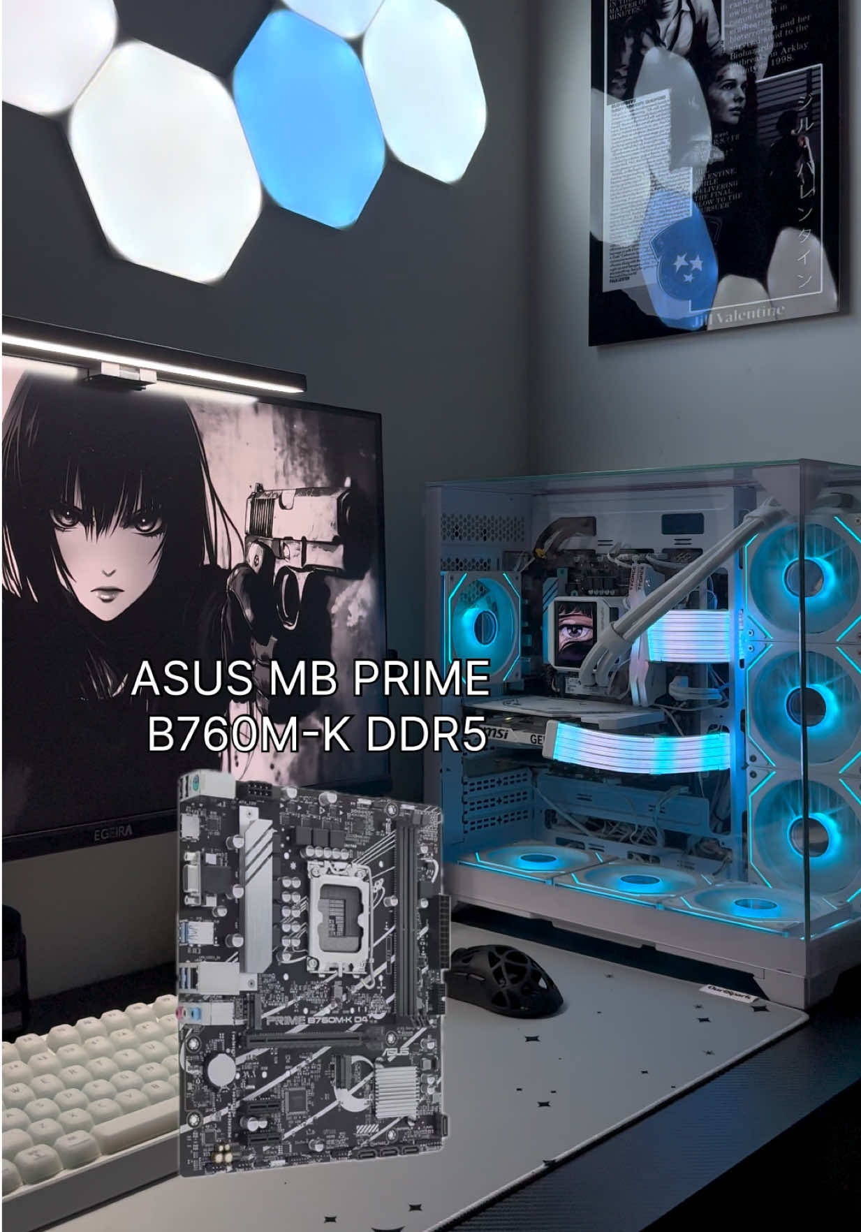 مواصفات البي سي🩵 اذا عجبكم شي اذكرو الله🫶🏻 #setup #pc #fyp #بي_سي #gaming 