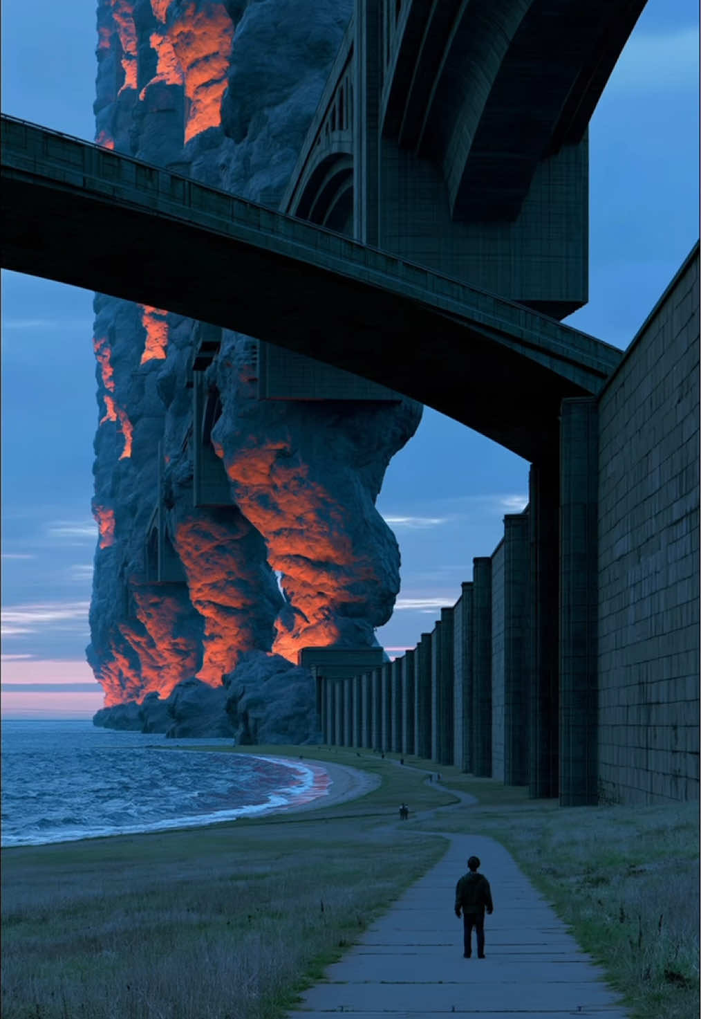 Megastructure | Coastline #aesthetics #art #atmosphere #dream #landscape 