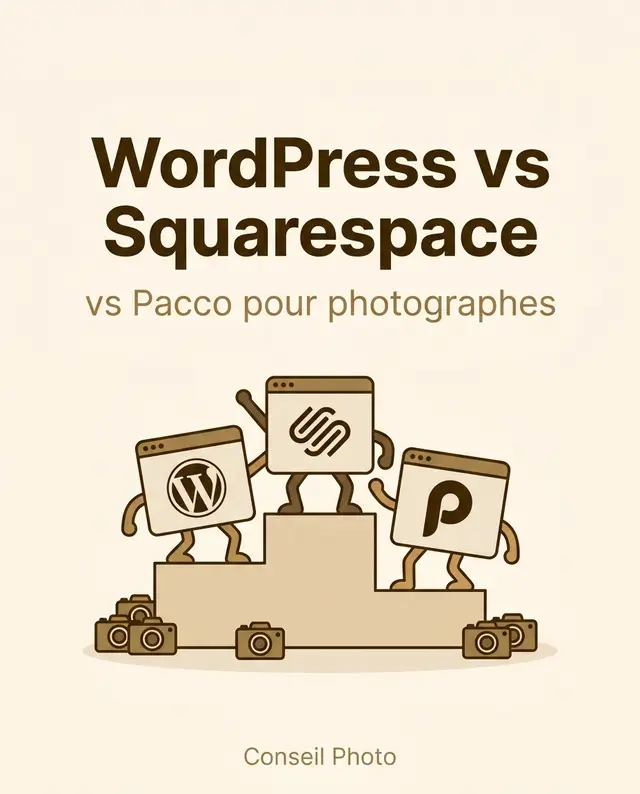 Site web WordPress vs Squarespace vs Pacco : le meilleur pour un photographe WordPress est flexible mais demande de la maintenance. Squarespace est beau mais limité. Pacco est conçu pour les photographes. Comparaison fonctionnalité par fonctionnalité. https://pacco.studio #conseilphoto #photographemariage #astucesphoto #photographe #photographie #mariagefrance #shootingphoto #retouchephoto #apprendrephoto #photographepro