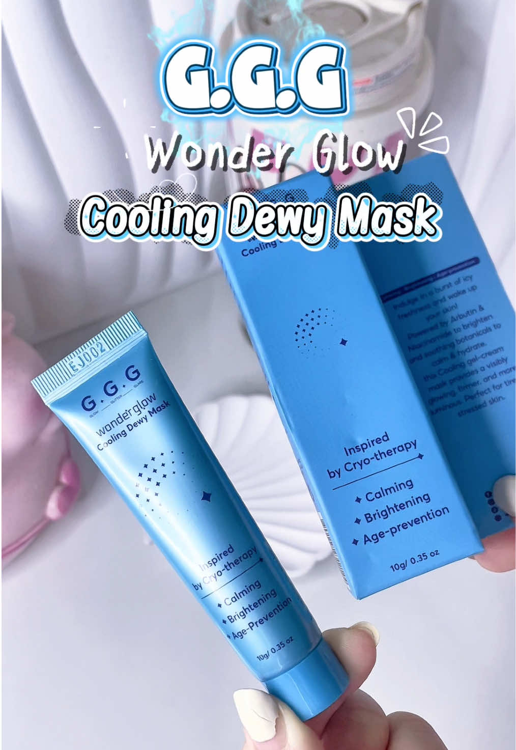 🧊💙 Mùa hè mà có một em mask gel lạnh như này thì mê thật sự! Chất gel mát lạnh, dễ tán, giúp da cảm thấy dễ chịu ngay sau khi thoa. Đặc biệt phù hợp những hôm da nóng rát, thiếu ẩm hoặc cần thư giãn nhanh sau một ngày dài. ✨💦 Ai cũng thích cảm giác skincare mát lạnh như mình không nè? 🥰❄️ @GGG Cosmetics Official  #GGG #MatNaGelLanh #MaskDuongAm #SkincareRoutine #CapAmDa     💙🧊✨