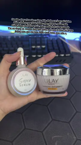 Bộ đôi serum và kem dưỡng olay vitamin c giúp da trắng sáng mịn màng mờ thâm sạm#kemduongolayvitaminc #kemduongtrangda #serumolay #serumolayvitaminc  