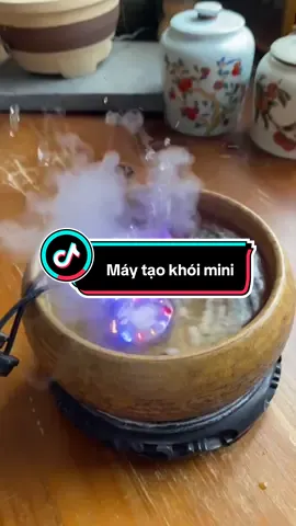 Máy tạo khói mini có đèn led nhiều màu cho bể cá, hòn non bộ, spa dưỡng sinh