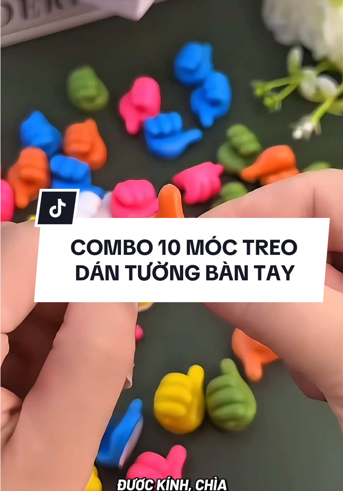 Combo Móc Treo Đồ Lặt Vặt Dán Tường Hình Bàn Tay #xuhuong #xuhuongtiktok #moctreodantuong #moctreocapsac #moctreobantay 