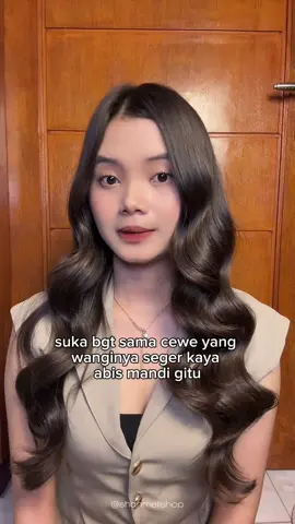 wanginya segerrr🩵 #hairparfum #hairstyle 