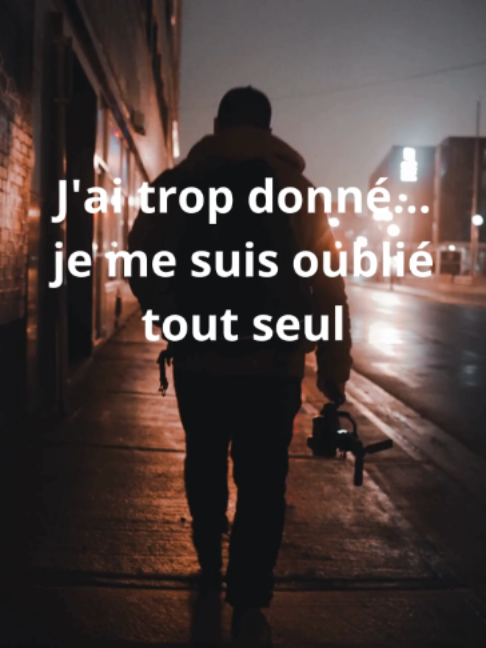 À force de donner, je me suis perdu moi-même🖤💜 