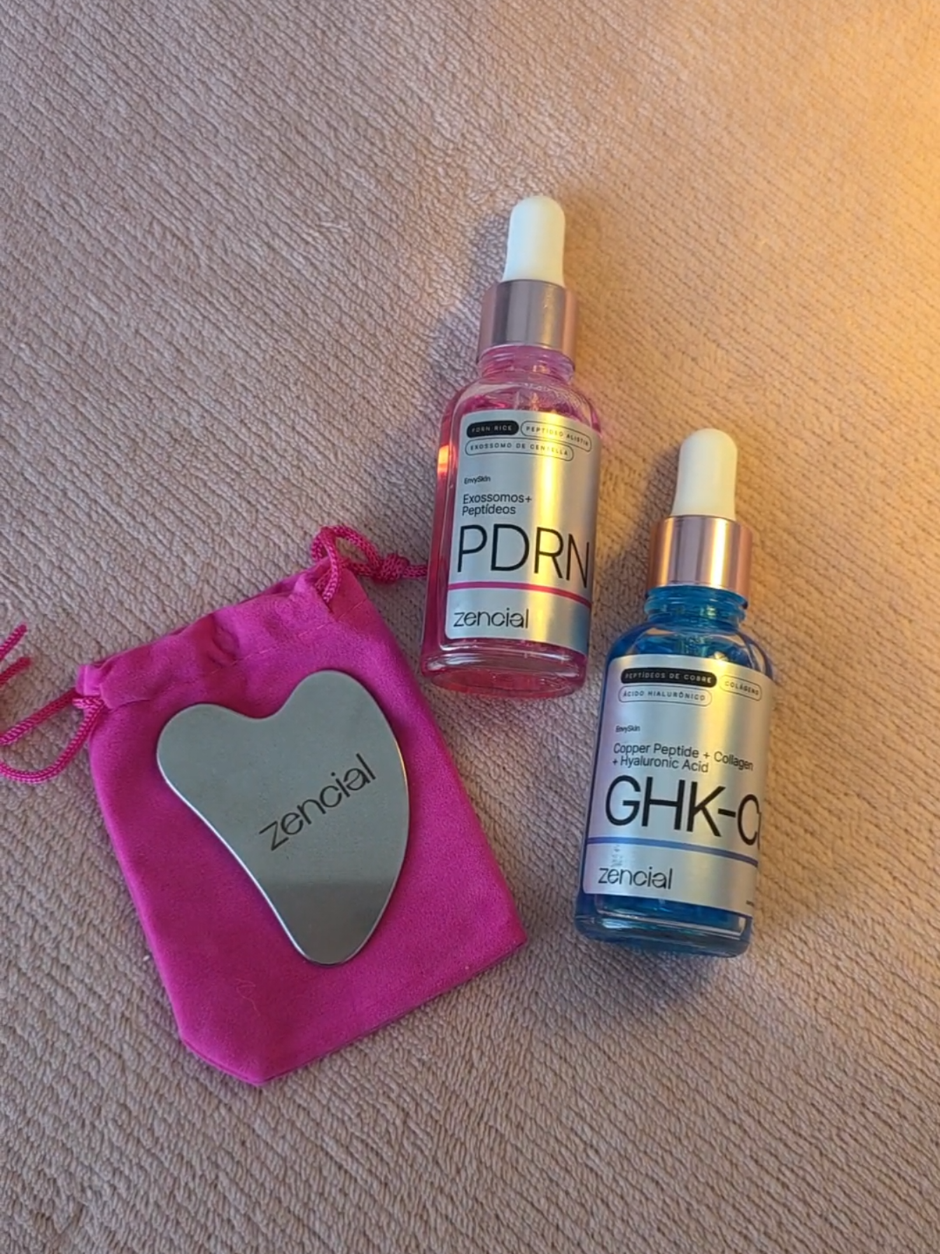 o kit completo pra sua skincare 🤌🏼✨️ #zencial #pdrn #ghkcu #guasha #tiktokshopbr77  @Priscila Secco 