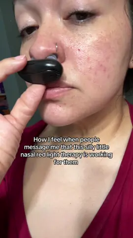 This was a desperate purchase for me because of my chronic allergies and congestion #redlighttherapy #nasalsoother #nasalredlight #allergies#congestion 