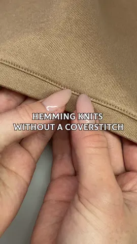Day 8 of posting until 10k! Today: Hemming knits without a coverstitch 🧵✨ I'm sharing useful sewing tutorials and tricks every single day. Please support my journey and hit that follow button! Let’s reach 10k together 🚀❤️ #tiktokgrowthchallenge