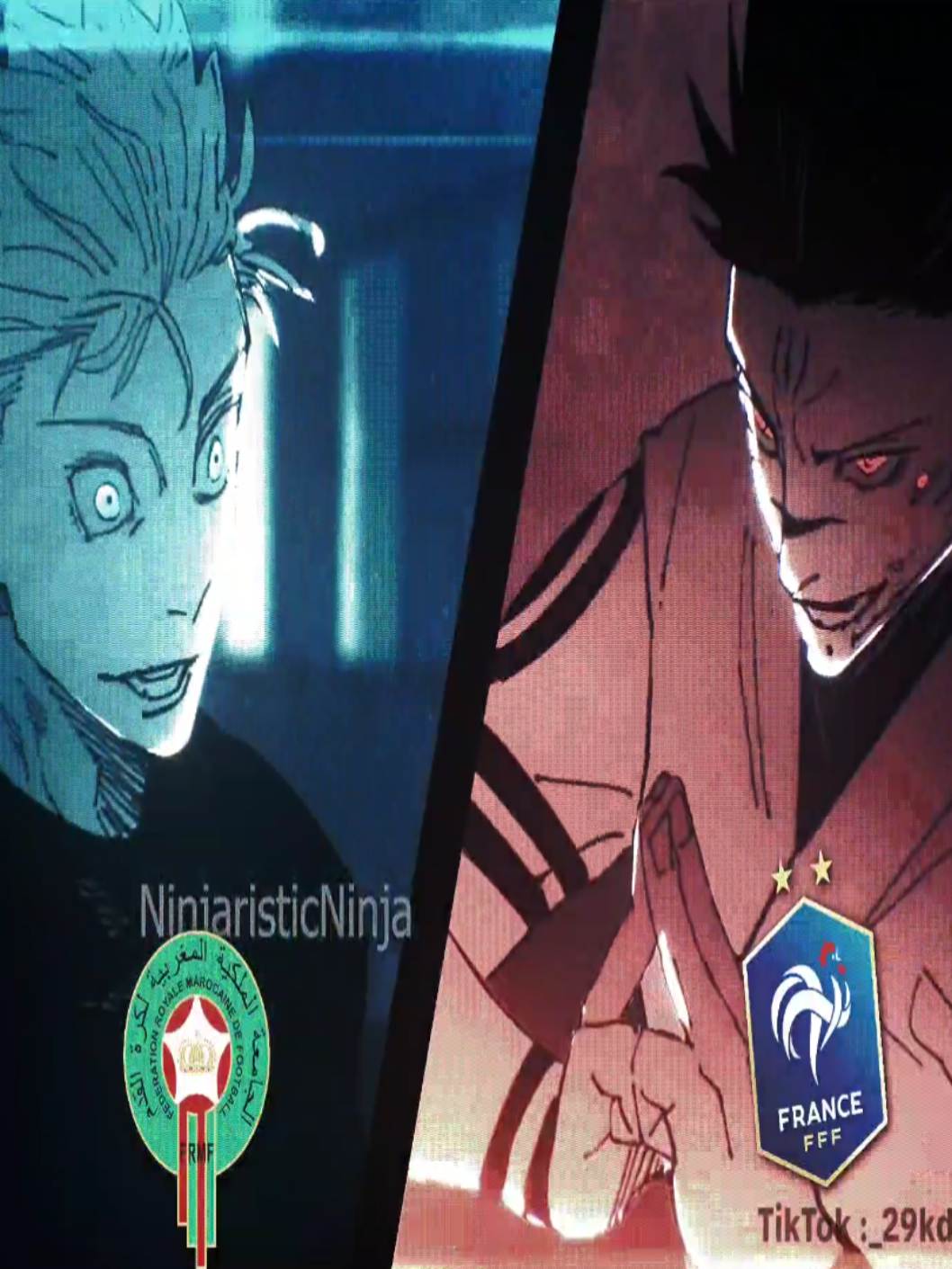 morocco vs France X gojo vs sukona ☹️🥀 ....  #edit #jjkedit #jujutsukaisen #gojo #morocco 