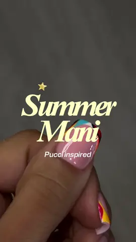 Summer mani: @pucci inspired  Products used: @Chaun Legend Nails code: DES10 -under the covers🧴 -wish you whale🩱 -dump him💔 -butter be good💛 -restricted zone☢️ -xl liner -m liner #lgndnails #chaunlegend #summermani #pucci #summernails 