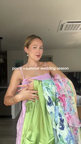 Only problem is picking which one I want to wear first 🩷#weddingguestdress #summerwedding #weddingguest #summerdress #astrthelabel 