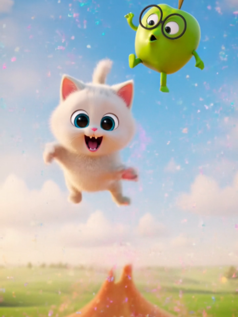 Dev krepin üzerinde takla atan kedi ve elma! 🍏🐱 Neşesi ekrandan taşıyor! #keşfet #fyp #pixar #3danimation #viralvideotiktok #kidstiktok #foryoupage #fypagee #animation #tiktokkids #animationart