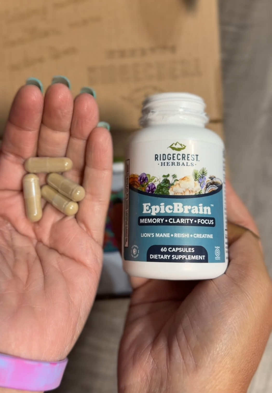 Tired of feeling sluggish? 🧠 If you're looking for the best brain supplements for brain fog remedies, you need to see this. Just unboxed EpicBrain by RidgeCrest Herbals! It uses a powerful mushroom complex with Lion's Mane and Reishi to boost mental clarity, memory, and cognitive health naturally. Time to unlock your creative flow. ✨ 👇 #brainfogremedies #lionsmane #nootropics #brainsupplements #mentalclarity     