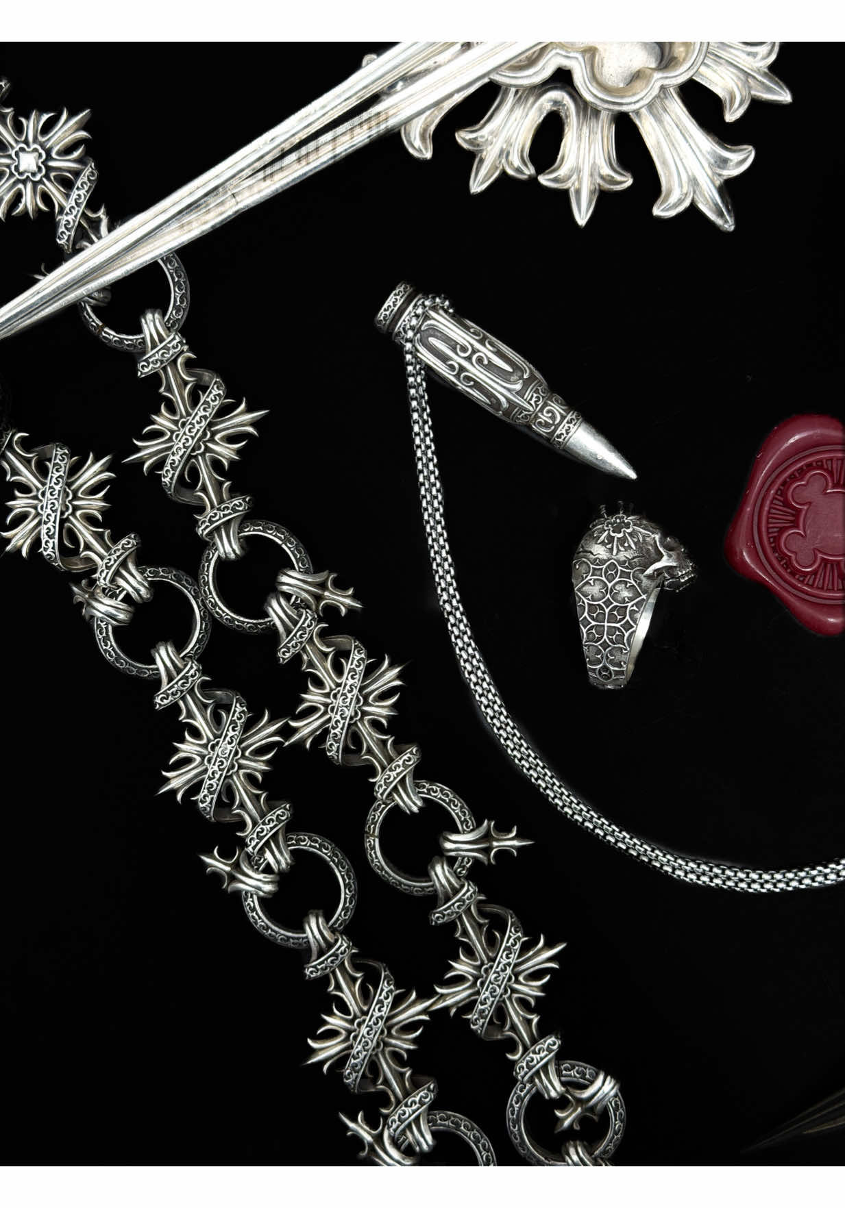 one of the most popular bracelets i’ve ever made 🦇 #projectcomte #silver #jewelry #fyp 
