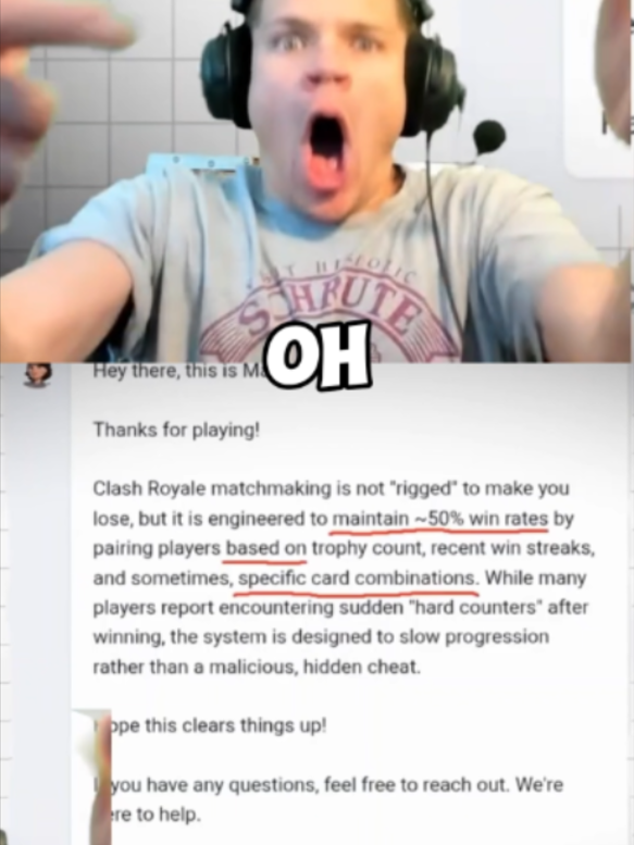 Jynxzi reacts to Clash Royale being rigged 😱💔 #jynxzi #clashroyale #fyp #viral #balright