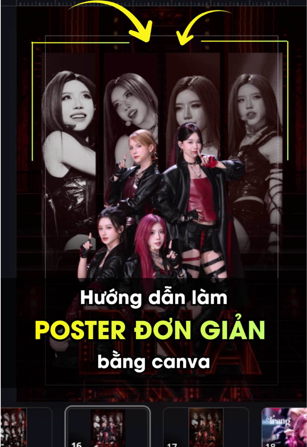 Hướng dẫn làm hiệu ứng khung đơn giản bằng Canva #gilicanva #nvnm #bdpun #canva #canvadesign 
