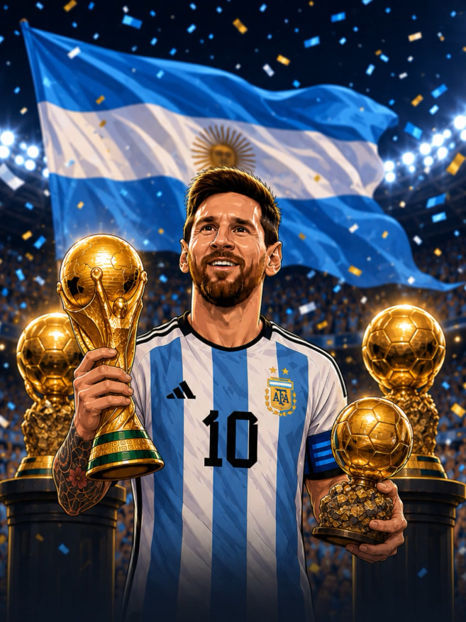 What If Messi Wins the 2026 World Cup? 🏆🐐   Two World Cups as captain. A fourth star for Argentina. Does Messi deserve this ending? Yes or no? 👇   #Messi #WorldCup2026 #Argentina #FootballTikTok #football 