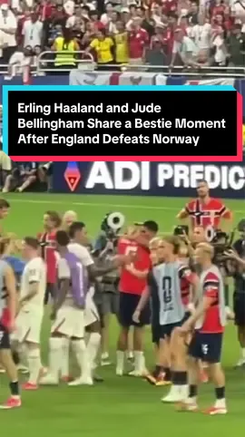Friendship beyond the final whistle. 🥹 #ErlingHaaland and #JudeBellingham shared a hug after England’s 2-1 overtime victory over Norway.