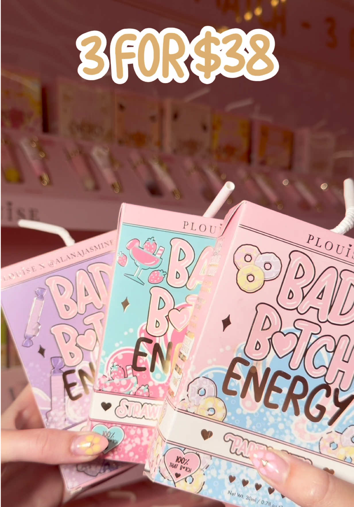 Three flavours. One unbeatable deal. 💋✨ Mix, match and stock up on your favourite Bad Bitch Energy Lip Duos with 3 for $38. Because the only thing better than one Bad B… is three. 🤭 #plouiseusa #makeup #plouisebadb #lipoil 