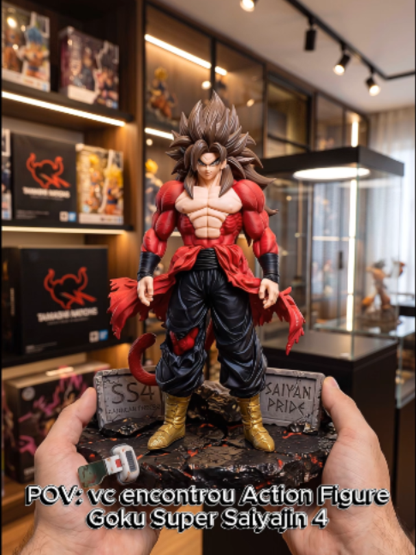 Action Figure Goku Super Saiyajin 4 #DragonBall #GokuSSJ4 #ActionFigure #Colecionáveis #AnimeGeek