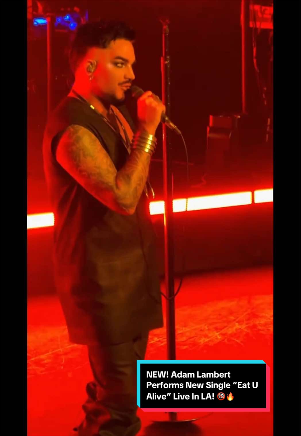 ✨🖤🔥✨NEW! ADAM LAMBERT “EAT U ALIVE” LIVE IN LA! 🔞✨🔥🖤✨ Adam Lambert on fire performing his new single  “Eat U Alive” from his new album ADAM, on release day with guitarist Eric Potz in LA at The Bellwether!🔥 @Adam Lambert ❤️‍🔥👑⭐️ #adamlambert #glamberts #EatUAlive #adamlambertfans #ADAM  