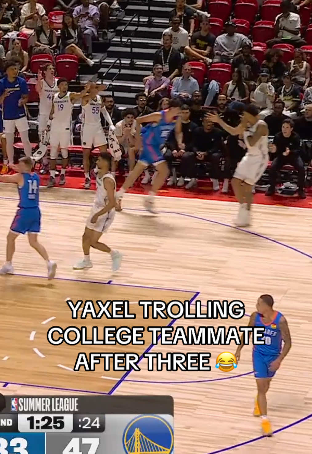 Brotherly love with Mara 😭😅 #NBA #bball #warriors #yaxellendeborg #michigan 