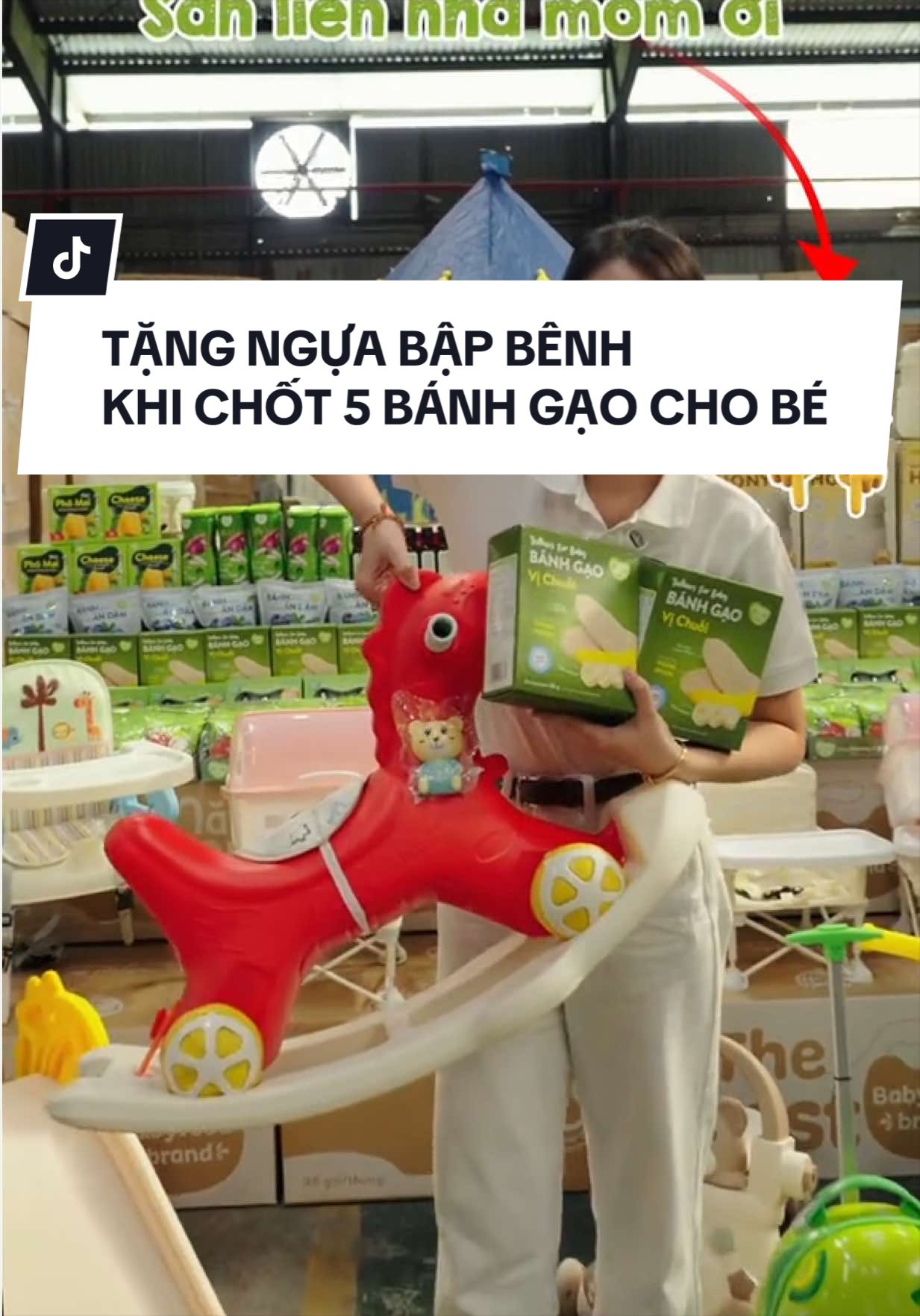 🐴 Deal khiến cả bé và ba mẹ đều thích đây rồi! Chỉ có trong Livestream nhà Mămmy 🍘 Mua 5 bánh gạo -> Tặng ngựa bập bênh Một deal vừa giúp bé có món ăn dặm thơm ngon, vừa mang về món quà để bé vui chơi mỗi ngày. 💚 ⏰ Ba mẹ nhớ nhấn Đăng ký sự kiện live ngay hôm nay để vào livestream đúng giờ và săn deal trước nhé! #mammy #DealToQuaKhung #dealhoi #sansale