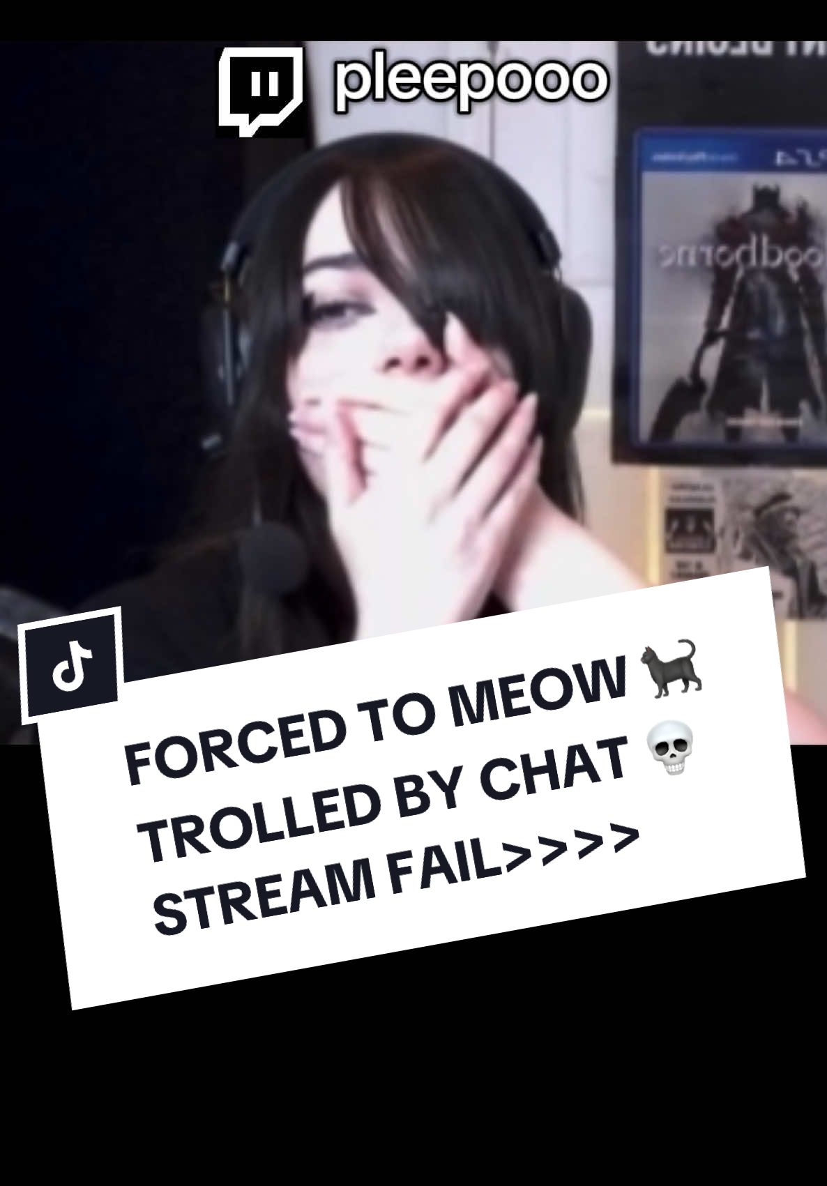 Twitch:pleepooo | mrow 🐾 | feel disgusted, used and betrayed 🥀 | forced to meow by chat 🥲🐈‍⬛ | never heard of this one before| #girlstreamer #meow #catgirl #trolled #clipstwitch 