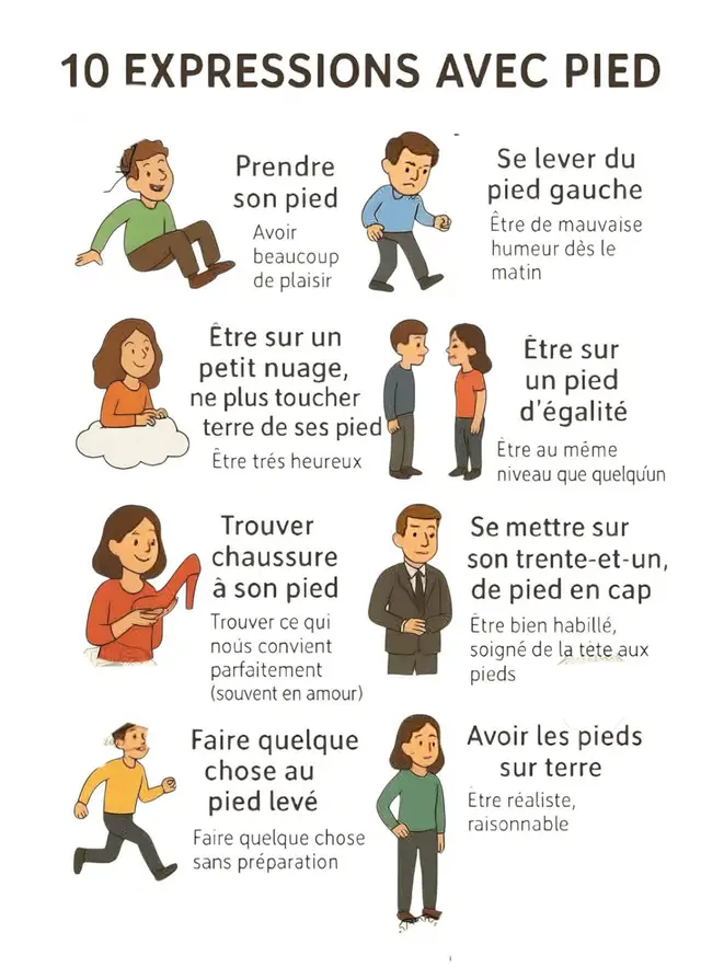 Apprenons ensemble 10 expressions avec pied📚 #tiktokafrique🇹🇬🇨🇩🇨🇮🇧🇯🇬🇦🇨🇲🇬🇦 #profdefrancais  #vocabulaire #pourtoi  #vocabulaire 