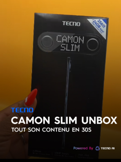 Je m’appelle #CAMONSlim 💙🔥 Le smartphone le plus slim et performant de 2026 🙂 Enregistre la vidéo pour ne pas me perdre 😉 #newphone #newtecno #tecnocameroun #tecnoai 
