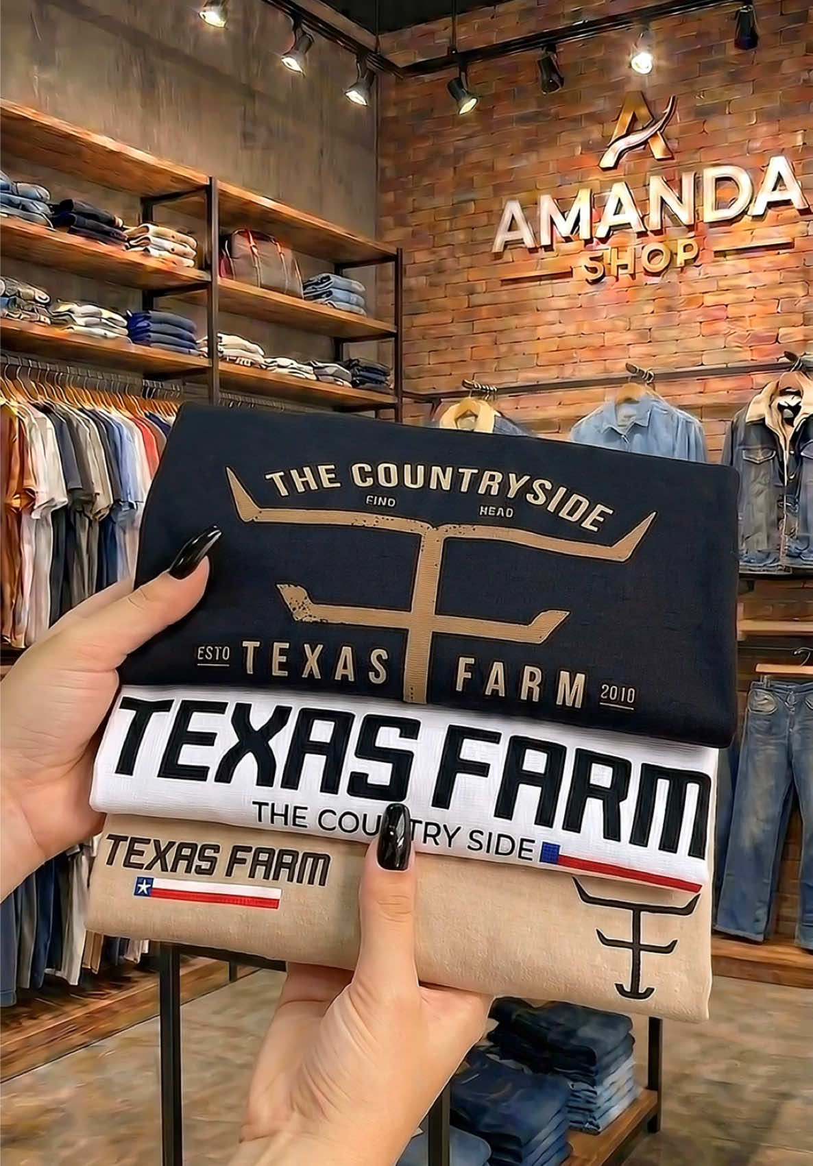 Kit 3 camisetas Texas Farm Country. #modamasculina #camisetas #country #cowboy #peaoderodeio 
