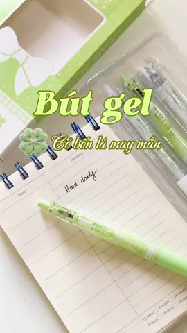 Bút gel cỏ 4 lá siu xinh #butgel #viral #vanphongpham #butxinh #dungcuhoctap 